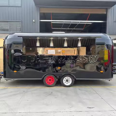 Urdream Outdoor Mobile Stainless Steel Food Trailer China Fast Food Cart Ice Cream Food Truck Mobile