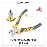 R'DEER Wire Cutter Pliers 6 Inch Dynagrip Carbon Steel Diagonal NO.88-3226 Plier Playar Gunting Dawai Wayar