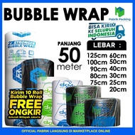 plastik bubble wrap dkm+ berwarna 125cm x 50m / bubble wrap 1 roll - alumunium foil 120cm x 25m