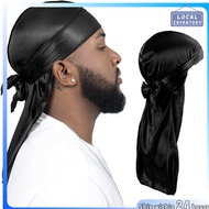 Silky Durag Unisex Pirate Cap Headwrap Durag Headscarf Soft Cap for Hair Soft Fashion Head Wraps