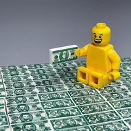 M MOC Small Particle Building Block Minifigure Handheld Dollar Dollar Dollar Dollar money Banknote P