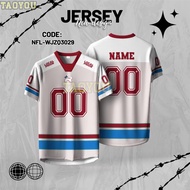 custom jersey NFL teamwear jersey no.10 00 NFL SUBLIMATION T-SHIRT LYCRA Baju Tshirt Lelaki Lengan P