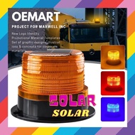 OEMART Solar Heavy Duty Warning Flash Light Traffic Road Safety Beacon Lamp Pelita Lampu Flash Murah