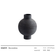 Rzone Modern Simplicity Ceramic Flower Vase Abstract Texture Matte Creative Home Decoration Earth To