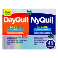 Vicks DayQuil & NyQuil SEVERE Co-Pack, Cold & Flu Medicine, Relief for Headache, Fever, Sore Throat,