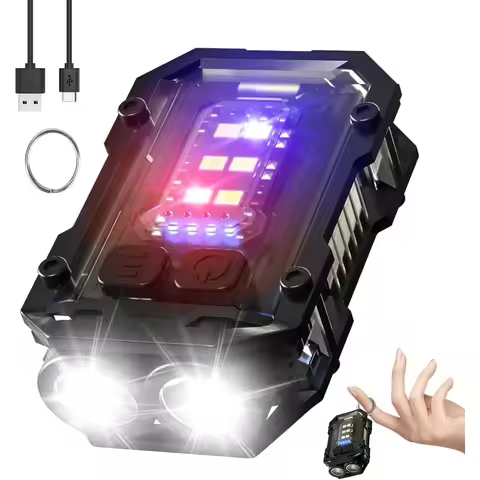 EDC Tactical Flashlight Portable Mini Light Outdoor Camping Hiking Tools Molle Clip USB Rechargeable