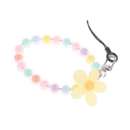 Gratis Ongkir - Gantungan HP Flower Beads / Colorful Phone Strap / Tali Lanyard Pergelangan Tangan