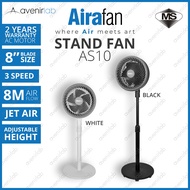 [SIRIM] AIRAFAN AS10 Stand Fan 8" 5 Blades Jet Air Strong Wind Adjustable Height 8inch Designer Kipa