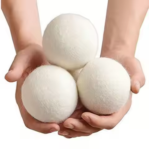 3/5/6Pcs Reusable Wool Dryer Balls Clothes Softener Laundry Fleece Dryer Ball Kit Home Clothes Dryer