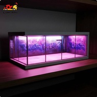 [LAHOMIA] Lighted Model Car Garage 1:64 Scale Car Display Case USB Punk Street a