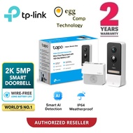 TP-Link Tapo D230S1 2K 5MP Color Night Vision Smart Wireless Battery Video Doorbell Head-to-Toe View