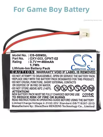 Cameron Sino 3.7V 460mAh Game Console Battery OXY-003 GPNT-02 for Nintendo Game Boy Micro OXY-001+TO