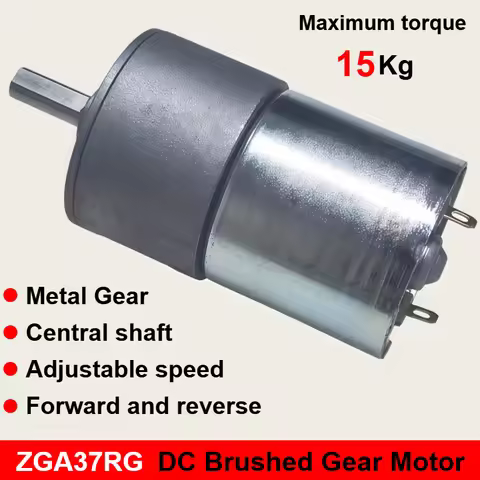 ZGA37RG DC Motor 12V 24V DC Gear Motor 2.5RPM/5RPM/10RPM/50RPM/100RPM/150RPM/200RPM/300RPM/550RPM/10