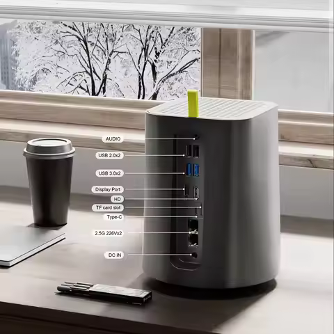 NAS Mini PC N100 and Ryzen 7 5825U 2-Bay DDR4 M.2 NVMe SSD 2.5G Ethernet WiFi6 2x 2.5/3.5inch HDD RA