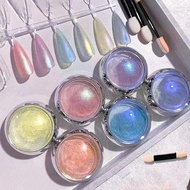6-color Aurora Powder Aurora Mermaid Nail Powder Holographic Pigment Nail Diy Supplies Glitter F1j2