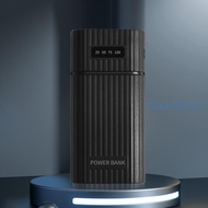 2/3-Port Input 18650/18700/20700/21700 Battery Charger Adapter with LED Flashlight Mobile Power Bank
