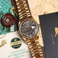 Rolex DayDate 18038 Black Pyramid Dial full set