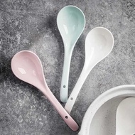 Qiaomi Household Ceramic Spoon Drinking Soup Small Spoon Long Handle Porridge Spoon Porcelain Table