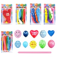 Case balloon, shape balloon, party balloon, magic balloon, water balloon, pearl balloon, 22 types of art materials