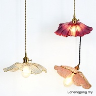 4 Styles Glass Flower Pendant Lights Restaurant Hotel Bar Hanging light Corridor Balcony Bedroom Del