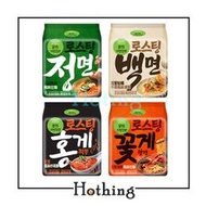 【Hothing】韓國Pulmuone圃美多拉麵 菇菇蔬菜 花蟹蛤蠣牛骨 紅蟹炒碼麵 花蟹海鮮 4包入/袋