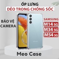 Samsung M54 5G Case, Samsung M14 5G, M34 5G, Shock-Resistant Transparent Flexible TPU, camera Bezel Protection Phone Case