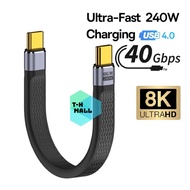 [ 13CM / 40Gbps ] Dây Cáp Sạc Nhanh Thunderbolt 3 USB 4 PD 100W Type C 40Gbps truyền hình ảnh xuất v
