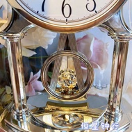 RHYTHM Japan RHYTHM Quartz Clock Wedding Room Bedroom Table Clock Bedside Mute Golden Creative Table