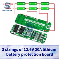 10 PCS 3S 20A Li-ion Lithium Battery 18650 Charger PCB BMS Protection Board For Drill Motor 12.6V Li