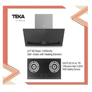 TEKA LVT 90 Vertical Hood (1400m3/h) Self Clean with Heating Element + GQ 73 2G AI AL TR Hob (4.2KW)