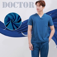 Free name Scrub Suit Baju full set hospital clinic dental  spa beauty Medical  Nurse  Uniform Surgical Clothes Cotton