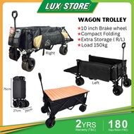 Wagon Trolley Outdoor Foldable Wagon Camping Wagon Trolley Heavy Duty Shoping Cart Collapsible Troli