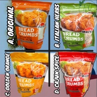SERBUK ROTI RANGUP/BREAD CRUMBS by MERIAH (ORIGINAL/ITALIAN HERB/GOLDEN ORANGE/CAJUN SPICES) 300g