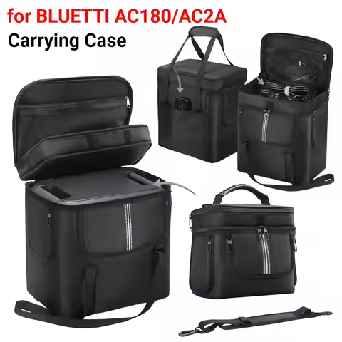 Carrying Case for BLUETTI Portable Power Station AC180/AC2A Travel Storage Bag Waterproof Anti-drop 