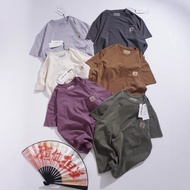JC9Q Car '''tt Spring Summer New Style Six-Color Washed Double-Line Pocket Short-Sleeved Half-Sleeve
