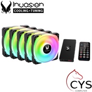 INVASION MF-120 6 IN 1 PACK 12CM ARGB PC CASING FAN WITH REMOTE CONTROL
