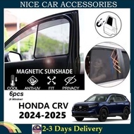Honda CRV 2024-2025 Fit Magnetic Sunshade 【6pcs】 Accessories Car