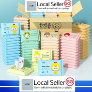[Local Seller]Mini small package of portable kids wet wipes hand and mouth cleaning wipes portable disposable wet wipes