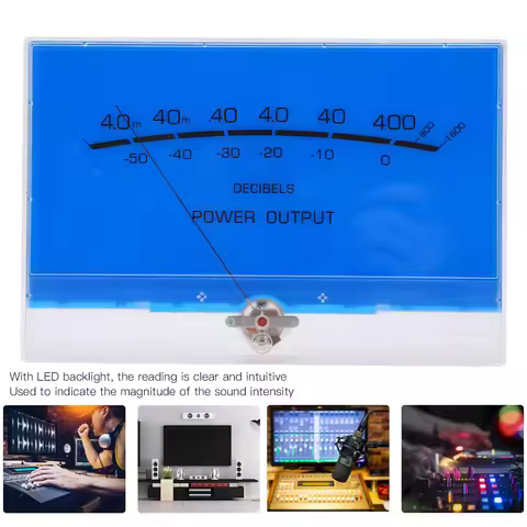 P‑200 VU Meter Header with LED Backlight Power Amplifier Sound Audio Level Power Tester VU Audio Met