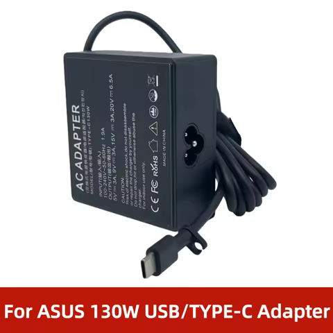 130W USB C PD Laptop Power Adapter For ASUS ROG Flow Z13 X13 X2023 RTX4060 ADP-130HBB, ZenBook 14 14