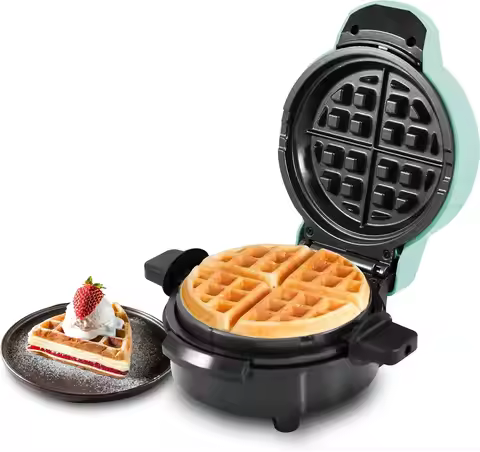 EWM380M Nonstick Waffle Maker, 1.5' Jumbo Waffles, Hash Browns, Keto, Sandwich, Eggs, Easy Clean, Mi