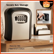 Airbnb Digital Key Storage 4 Digits Combination Key Lock Box Airbnb Wall Mount Safe Security Storage