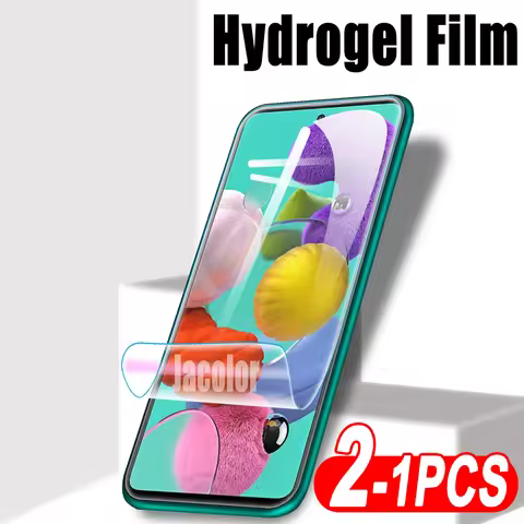 1-2PCS Front Hydrogel Film For Samsung Galaxy A71 A51 5G UW 4G Screen Protector Not Glass Protective