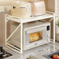 微波爐置物架 家用臺面桌面雙層電飯煲烤箱 調味料收納架 廚房分層架(平行進口）（快遞送貨上門）