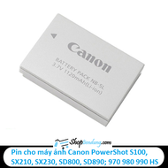 Pin cho máy ảnh Canon PowerShot S100 SX210 SX230 SD800 SD890 970 IS 980 990 HS NB-5L