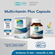 Multivitamin Plus Capsule (CEO Factory Brand) contains 13 types of vitamins: Vitamin B Complex, Vita