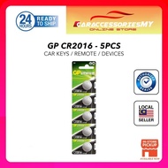 (5PCS) Original GP Lithium Coin Cell Battery CR2016 GP Lithium Cell Electronic Device Battery per ca