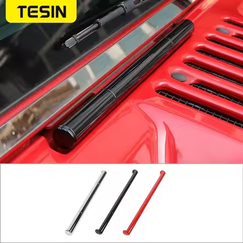 TESIN ABC Car Front Window Windshield Hinge Decoration Cover Stickers For Jeep wrangler JK 2007-2017