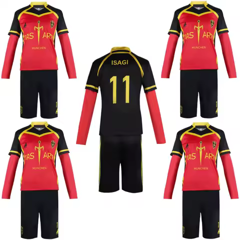 Anime Kaiser Ness Isagi Kurona Hiori Cosplay Costume Jersey Bastard Munchen Embroidery Football Unif
