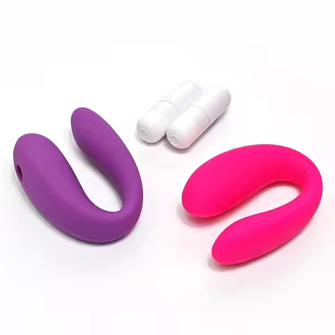 U-Shape Wearable Female G-Spot Massager Clitoral Stimulator Mini Bullet Vibrator Portable Adult Toys